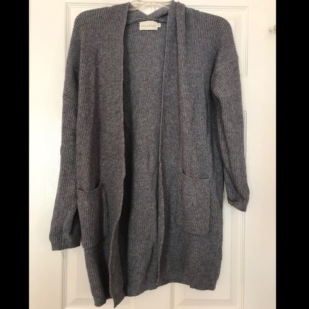 Gray cardigan